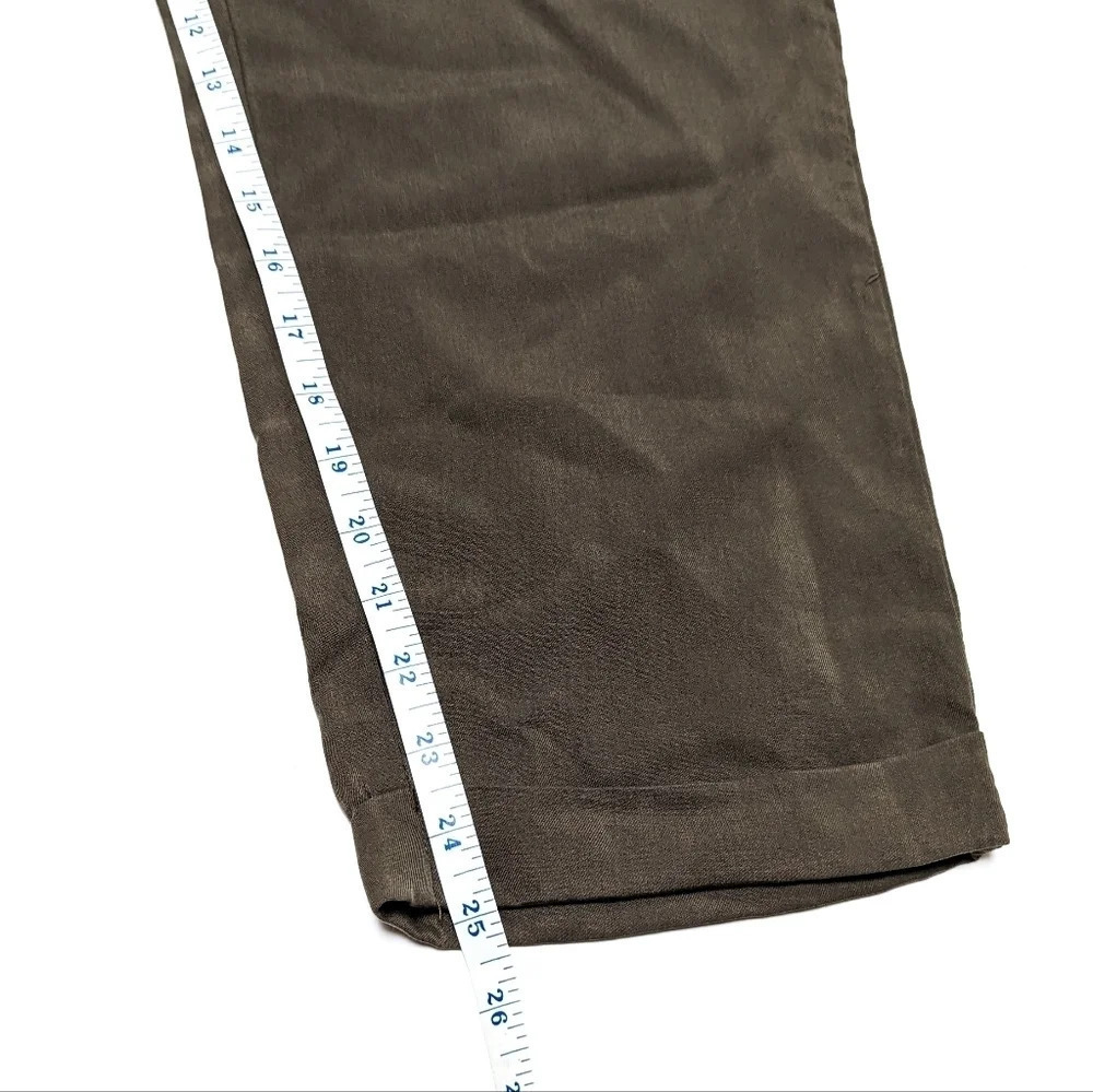 NWT H&M Conscious Olive Green Paper Bag Pants size 12 - Picture 9 of 9